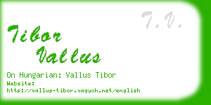 tibor vallus business card